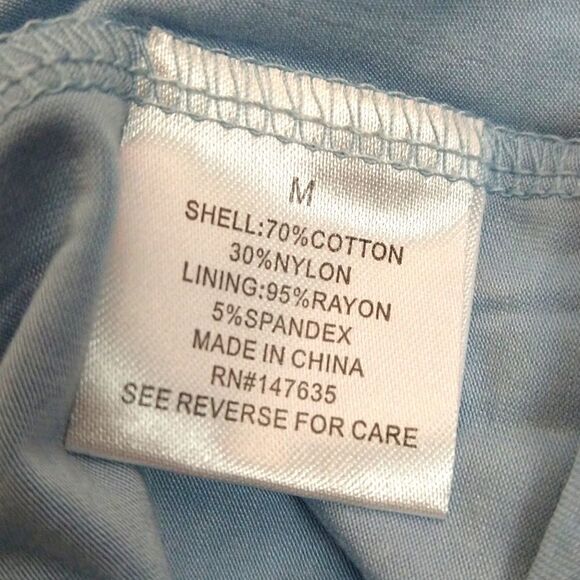 Romeo and Juliet heather blue baby doll lace mini dress sz M Boho Chic - Picture 12 of 12